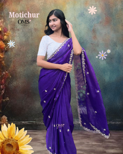 Motichur – Deep purple saree